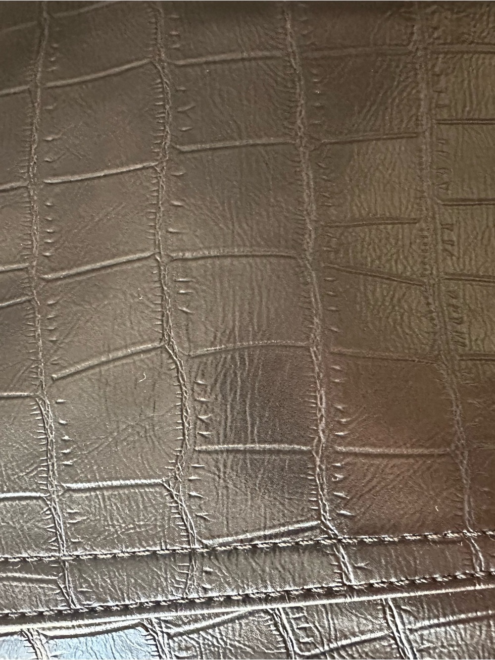 GAP Black Faux Leather Croc-Embossed Straight Leg Pants - Picture 4 of 4